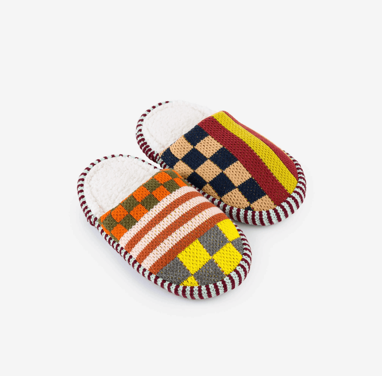 Pattern Patch Slide Slippers in Desert S/M at PINCH