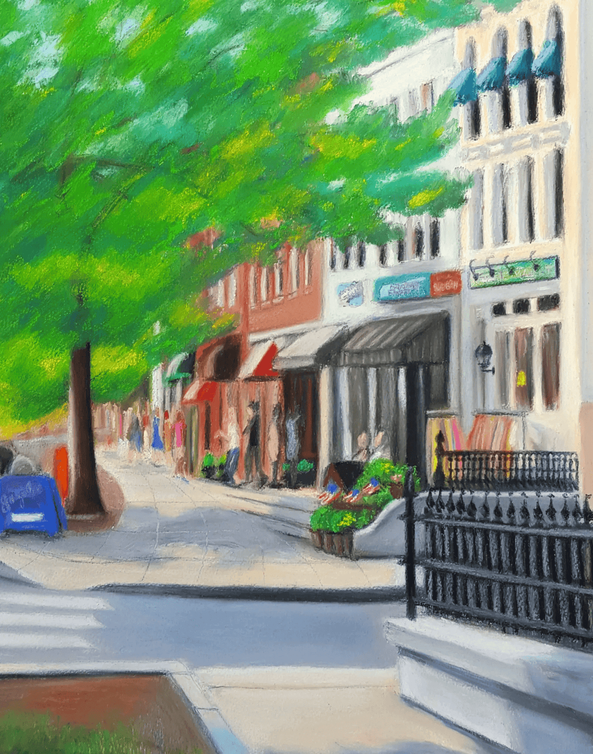 Intersection of Main and Center Streets, Northampton, MA 11x14 Print at PINCH