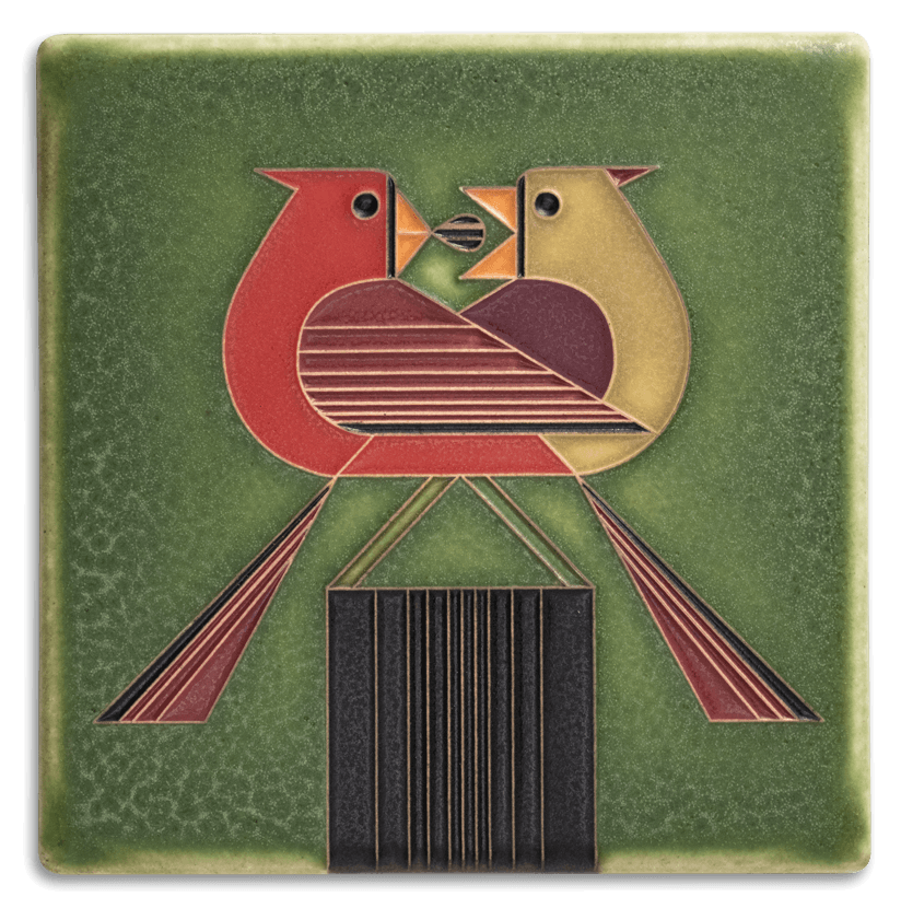 Tile 6x6 Redbird Romance Green at PINCH