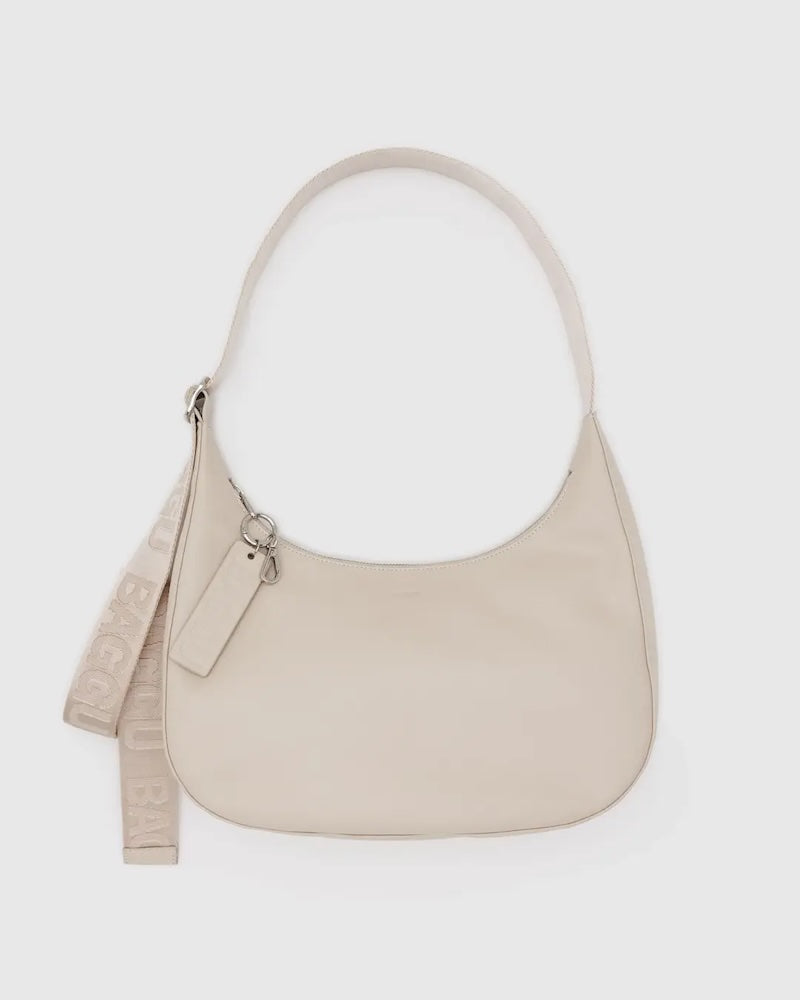 Medium Crescent Stone Leather Bag from Baggu at Pinch in Northampton, MA