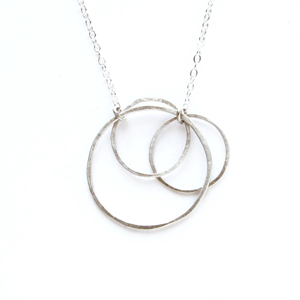 Triple Circle Necklace in Sterling Silver from Emily Rosenfeld at Pinch in Northampton, MA