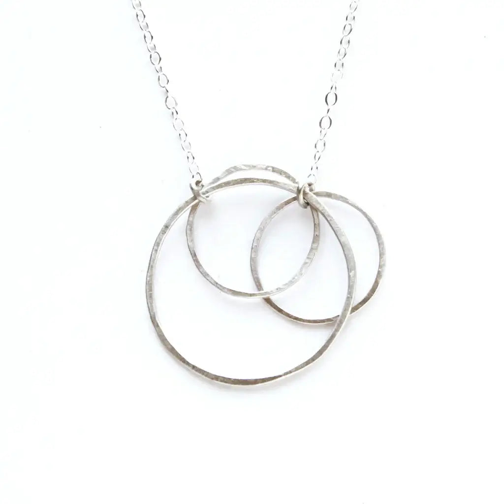 Triple Circle Necklace in Sterling Silver at PINCH
