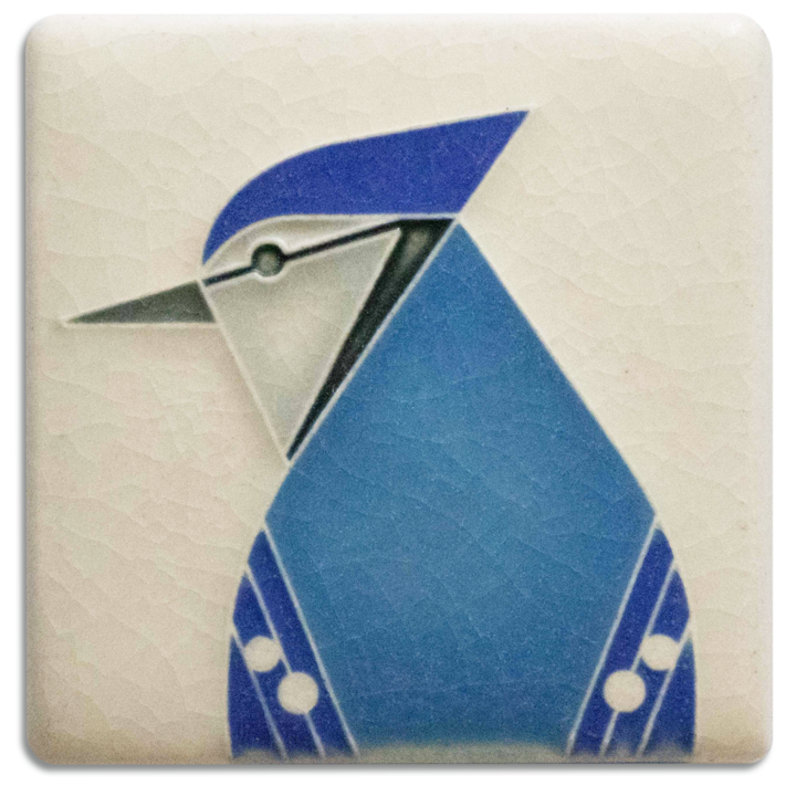 3x3 Blue Jay Tile (Charley Harper) from Motawi Tileworks at Pinch in Northampton, MA