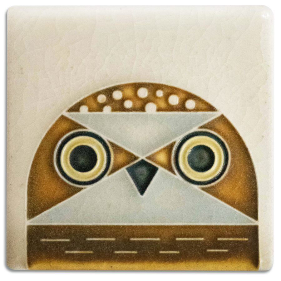 3x3 Owlet Tile (Charley Harper) from Motawi Tileworks at Pinch in Northampton, MA