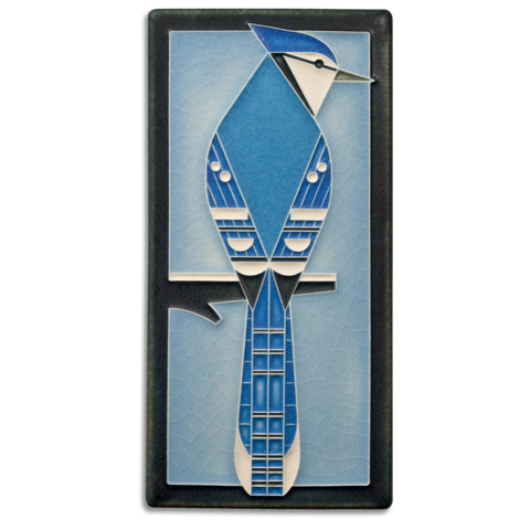 4x8 Blue Jay Tile (Charley Harper) by Motawi Tileworks - Motawi Tileworks - Tile - [PINCH]