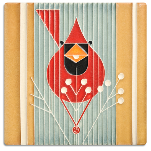 6x6 Autumn Edibles Tile (Charley Harper) from Motawi Tileworks at Pinch in Northampton, MA