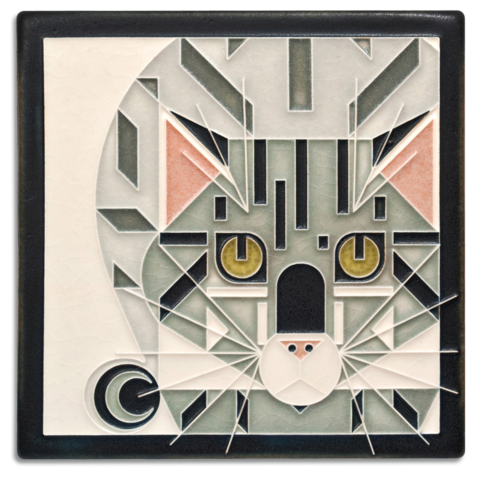 6x6 Catnip (Charley Harper) by Motawi Tileworks - Motawi Tileworks - Tile - [PINCH]