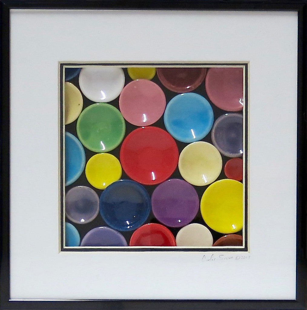 8x8 Multicolor Shadowbox with Plate Avalanche by Carlos Silva/Centuries Clayworks - Carlos Silva - Shadowbox - [PINCH]
