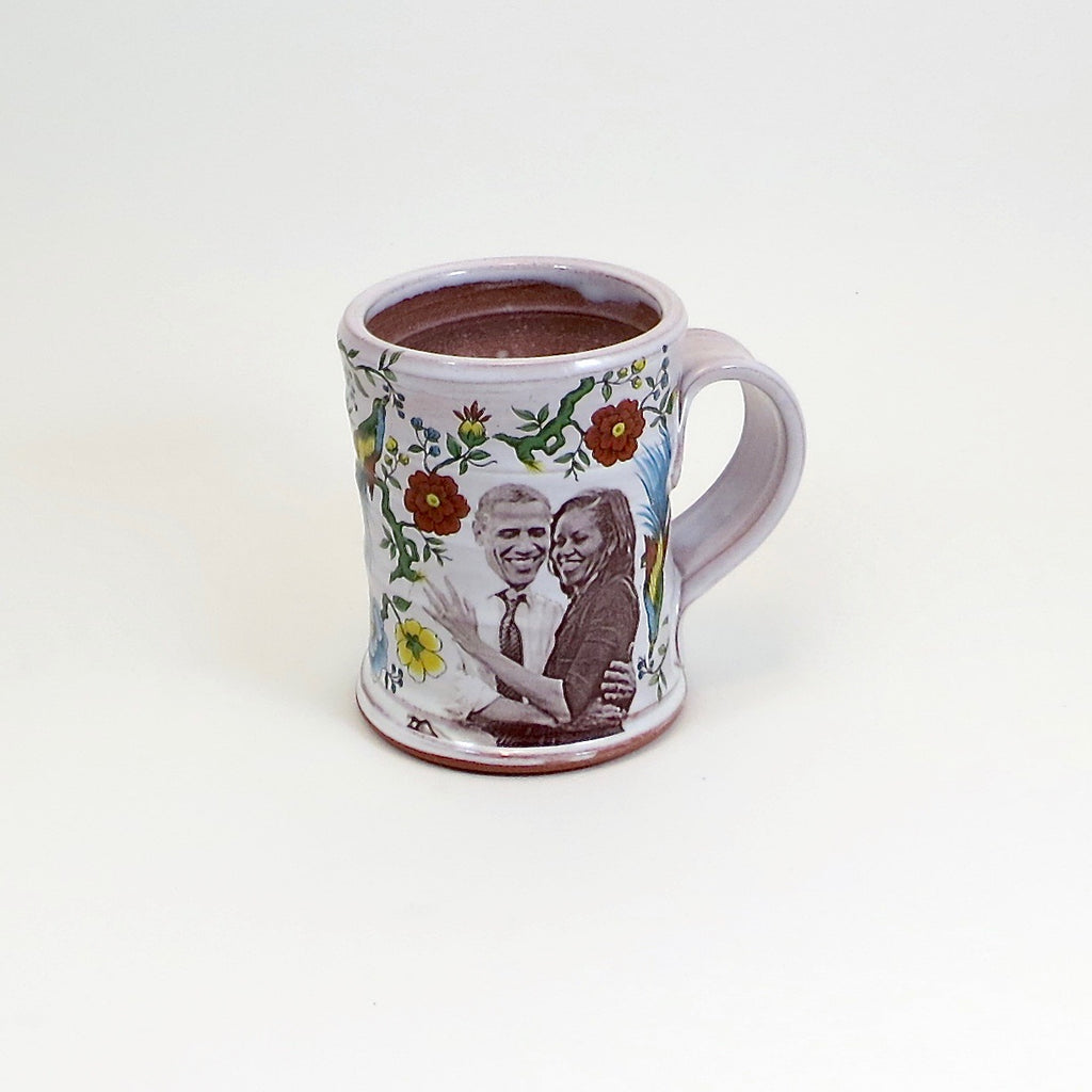 The Obamas Mug with Flowers by Justin Rothshank - Justin Rothshank - mug - [PINCH]
