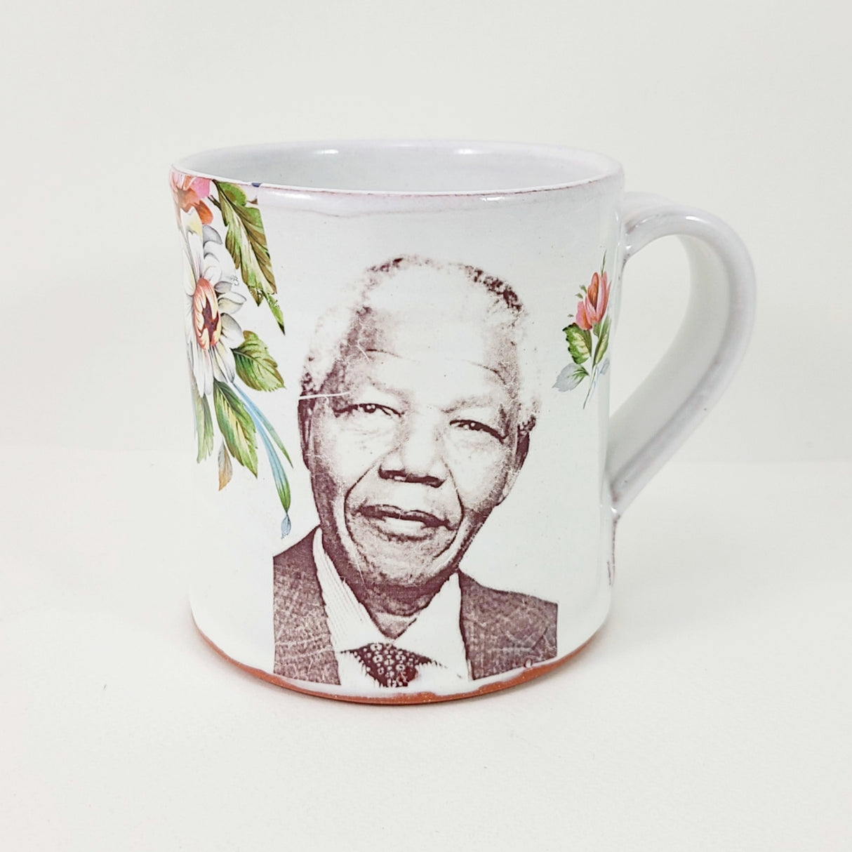 Nelson Mandela Mug with Flowers from Justin Rothshank at Pinch in Northampton, MA