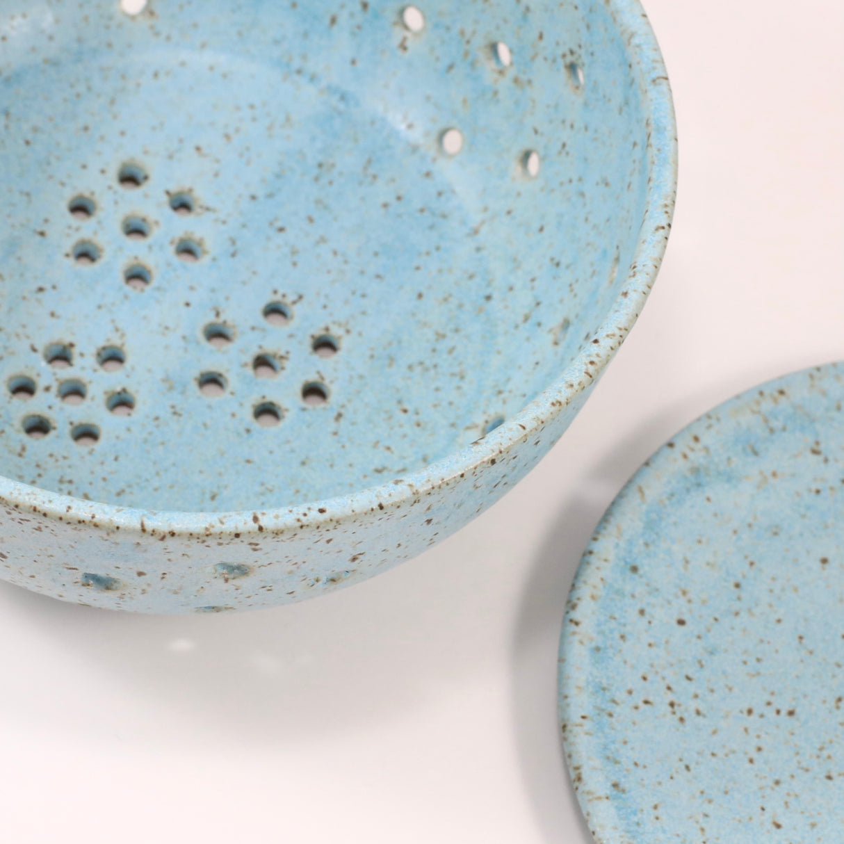 Large Berry Bowl with Saucer in Robin's Egg from Rachael Pots at Pinch in Northampton, MA