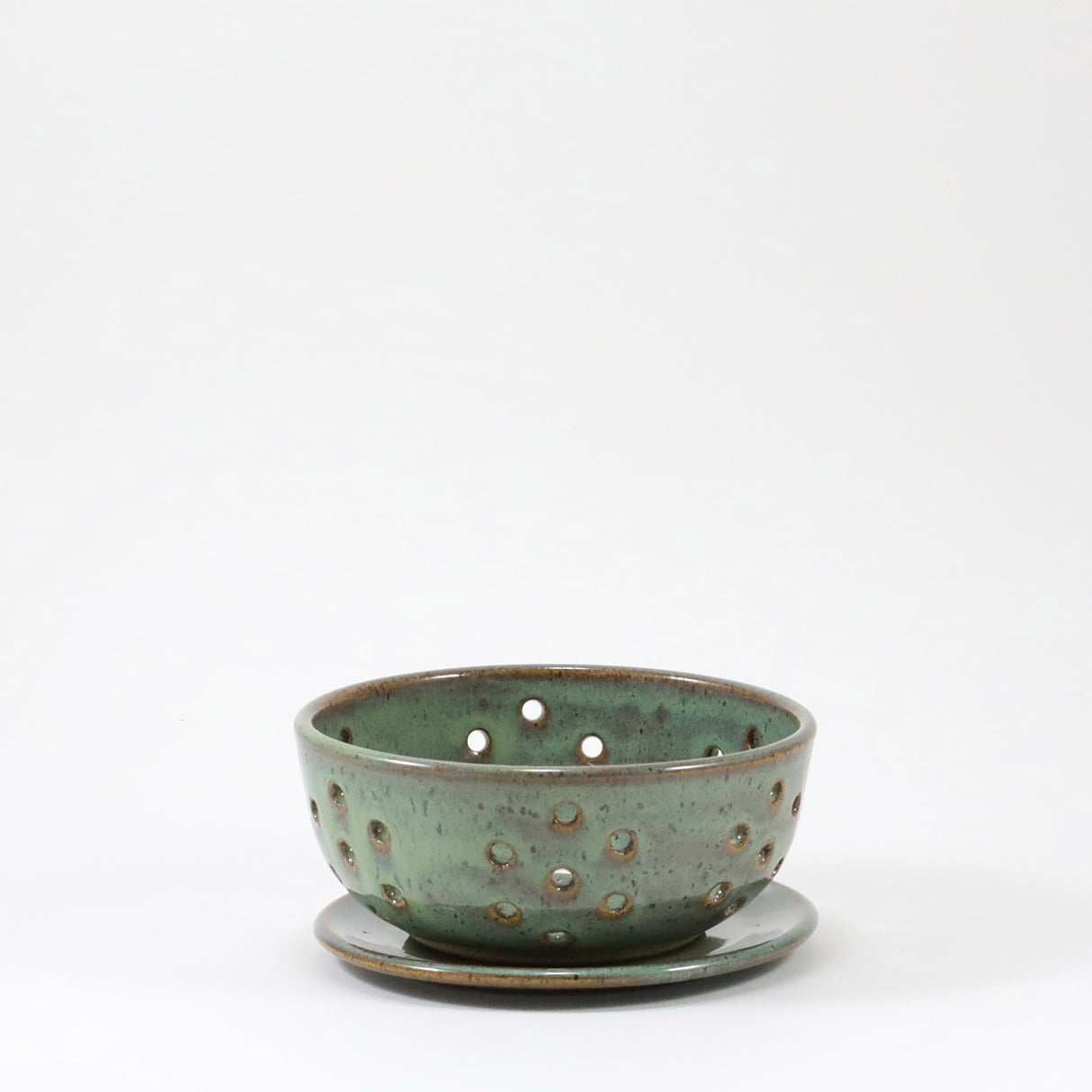 Small Berry Bowl with Saucer in Sage from Rachael Pots at Pinch in Northampton, MA