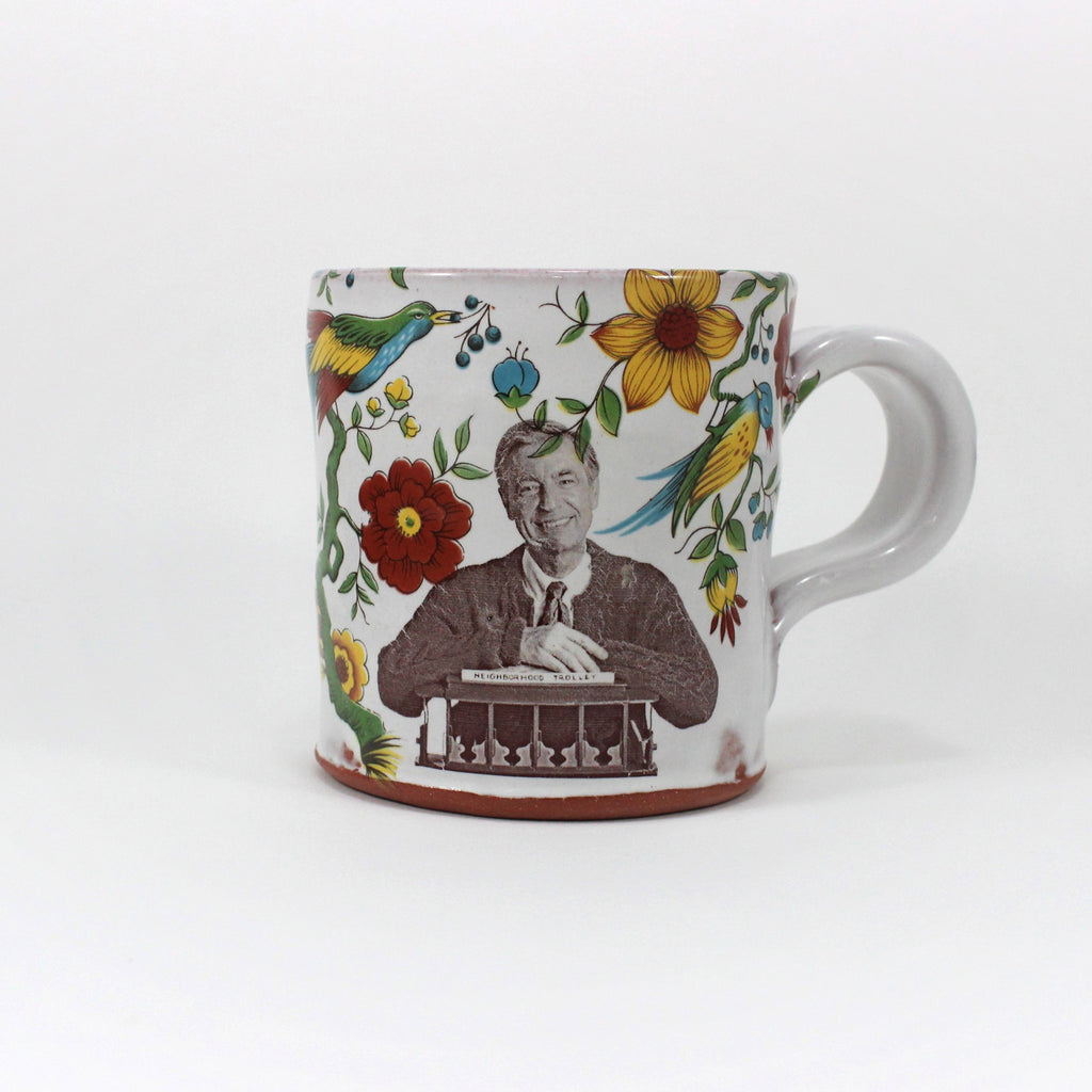 Mr. Rogers Mug with Flowers by Justin Rothshank - Justin Rothshank - mug - PINCH pottery and gift shop