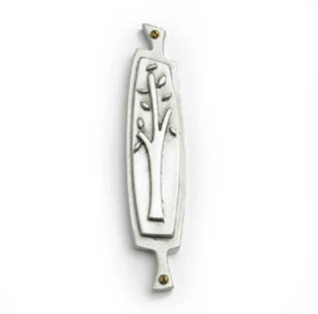 Tree of Life Mezuzah in Pewter from Emily Rosenfeld at Pinch in Northampton, MA