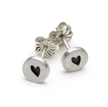 Tiny Heart stud earrings by Emily Rosenfeld - Emily Rosenfeld - earrings - PINCH pottery and gift shop
