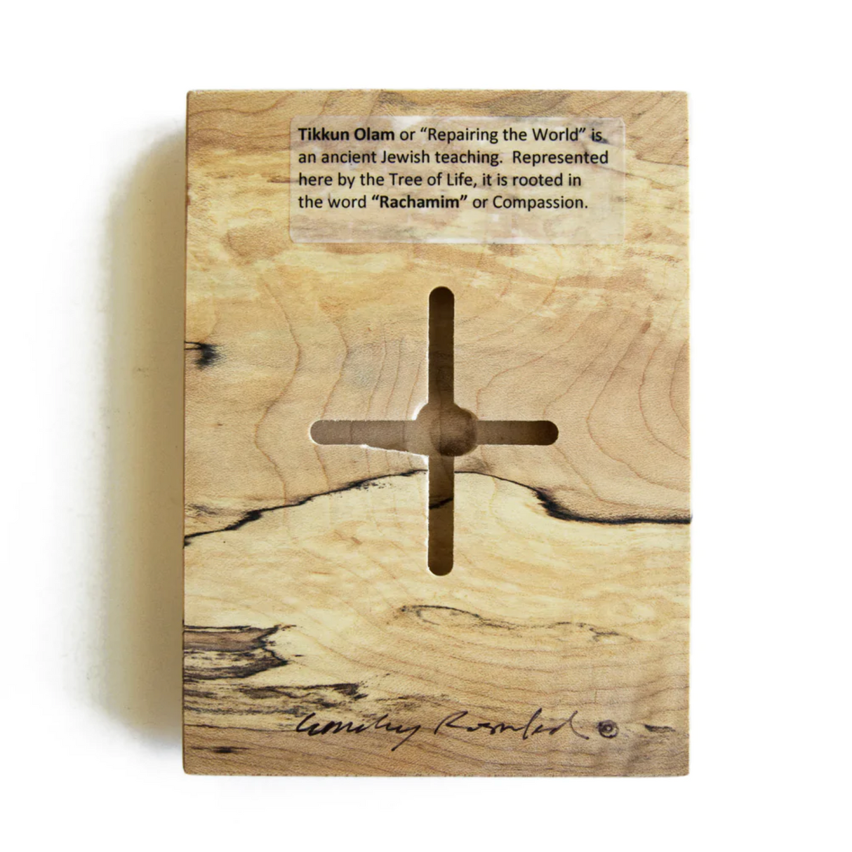 Tikkan Olam Panel of Pewter & Maple from Emily Rosenfeld at Pinch in Northampton, MA