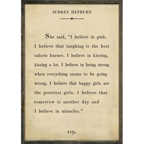 Audrey Hepburn Art Print (Book Collection) at PINCH