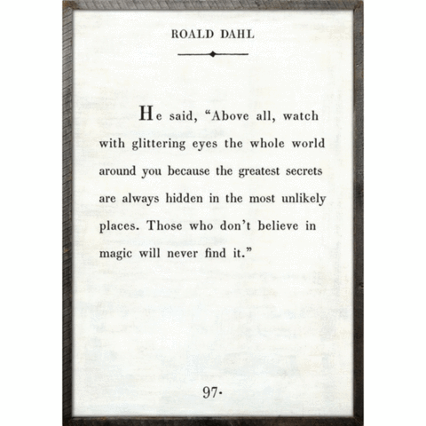 Roald Dahl Art Print (Book Collection) at PINCH