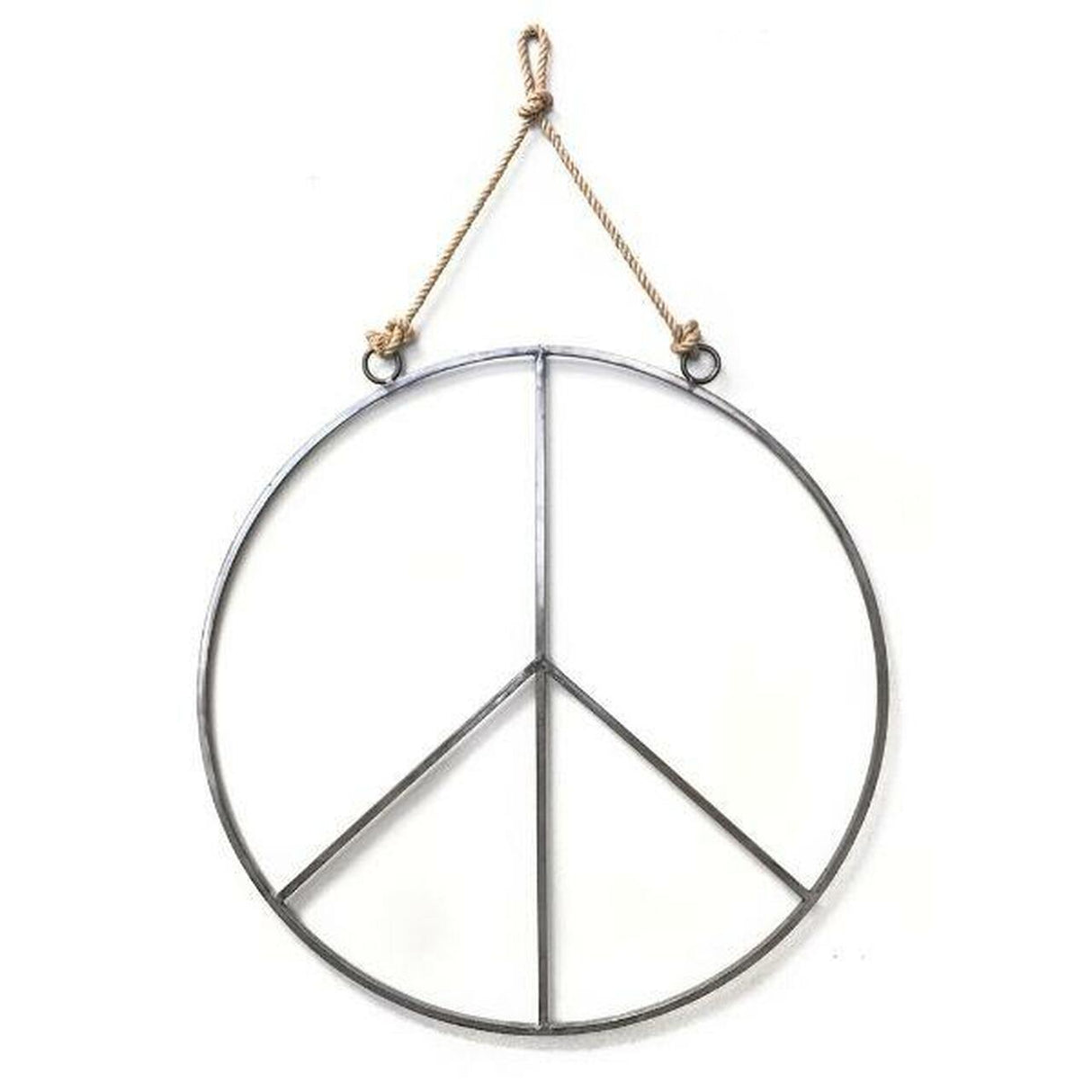 Hanging Metal & Jute Peace Sign from Sugarboo Designs at Pinch in Northampton, MA