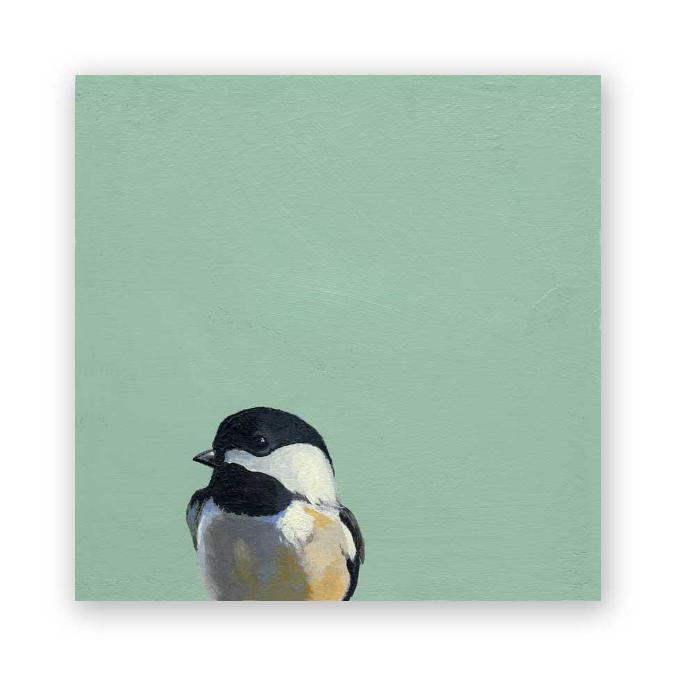 Chickadee 6x6 Wooden Panel from The Mincing Mockingbird at Pinch in Northampton, MA