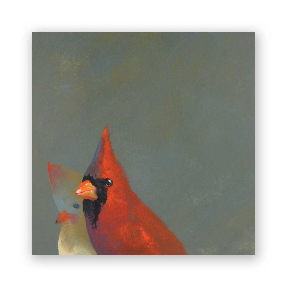 Cardinal Pair 8x8 Wooden Panel at PINCH