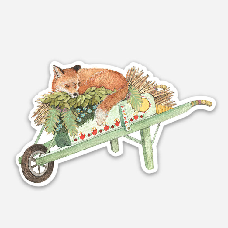 Woodland Garden: Benjamin's Wheelbarrow Sticker at PINCH