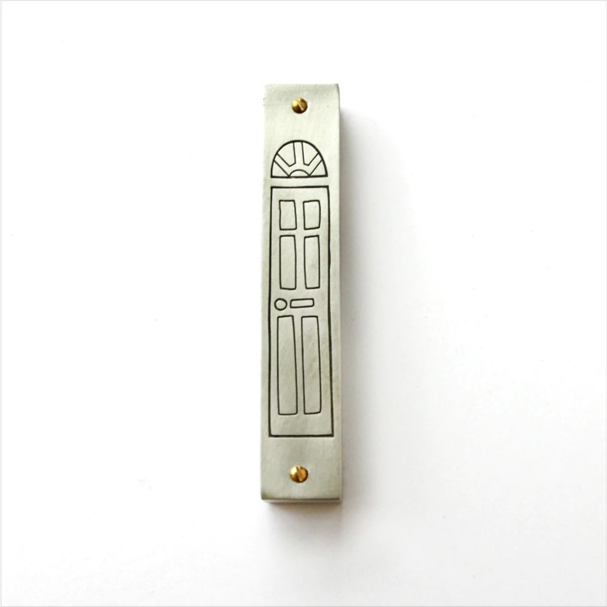Door Mezuzah in Pewter from Emily Rosenfeld at Pinch in Northampton, MA