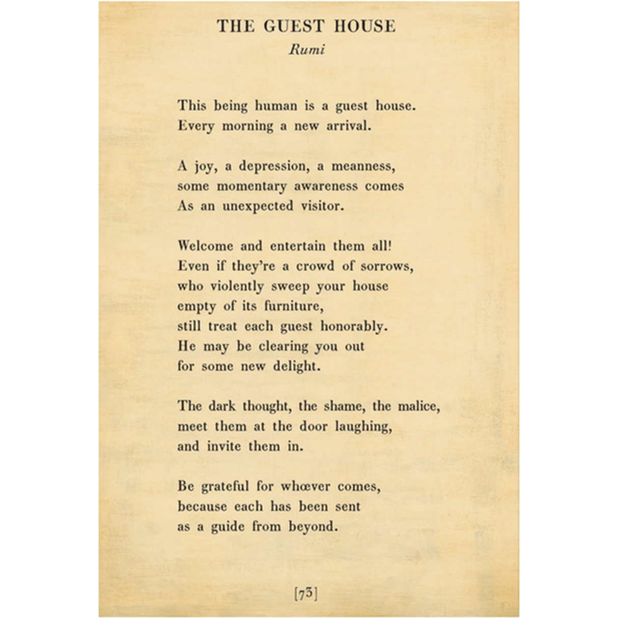 The Guest House Art Print (Poetry Collection) from Sugarboo Designs at Pinch in Northampton, MA