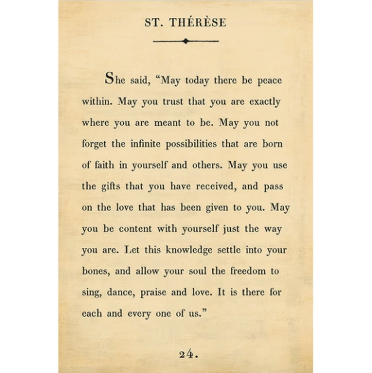 St Therese Art Print (Book Collection) at PINCH