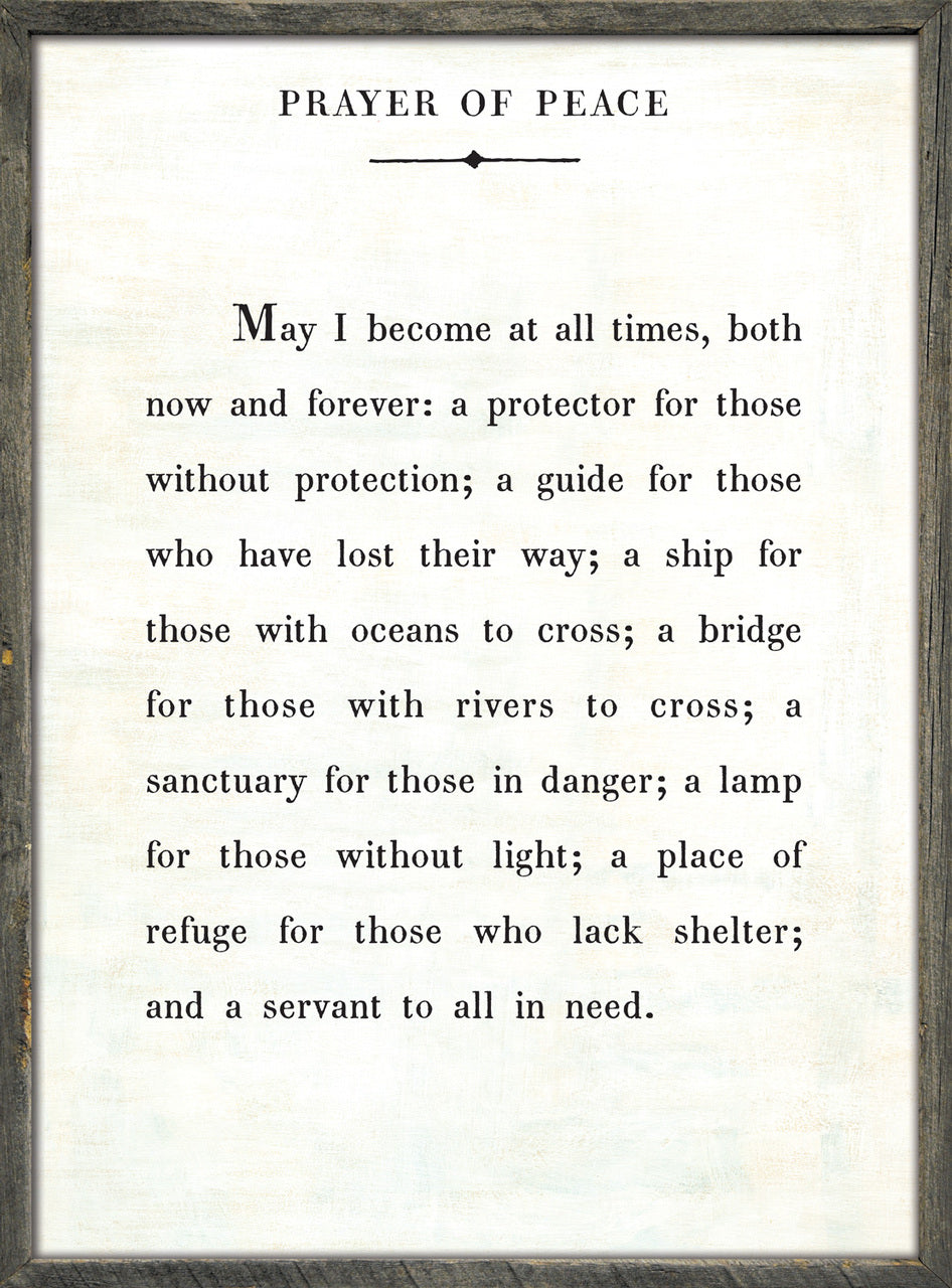 Prayer of Peace Art Print at PINCH