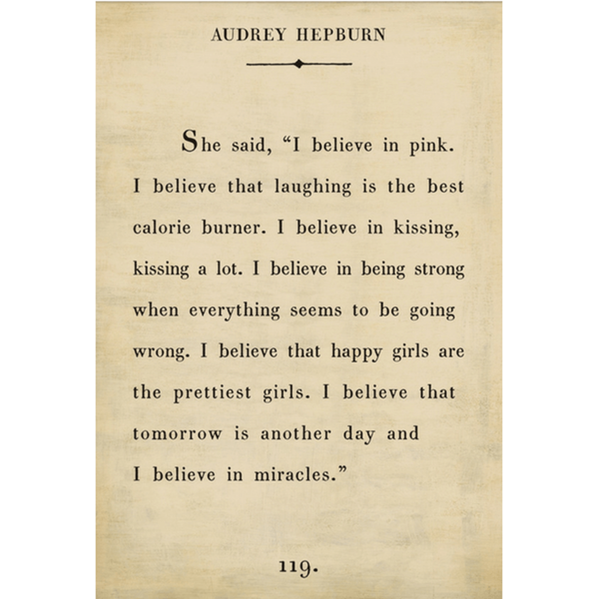 Audrey Hepburn Art Print (Book Collection) from Sugarboo Designs at Pinch in Northampton, MA