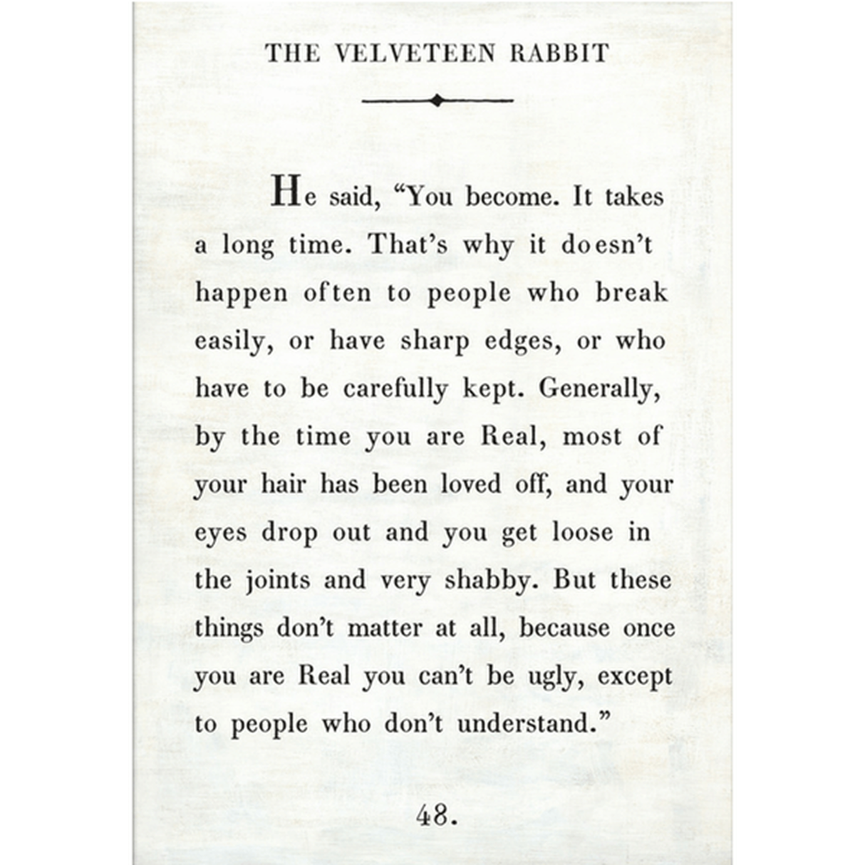 The Velveteen Rabbit Art Print (Book Collection) from Sugarboo Designs at Pinch in Northampton, MA