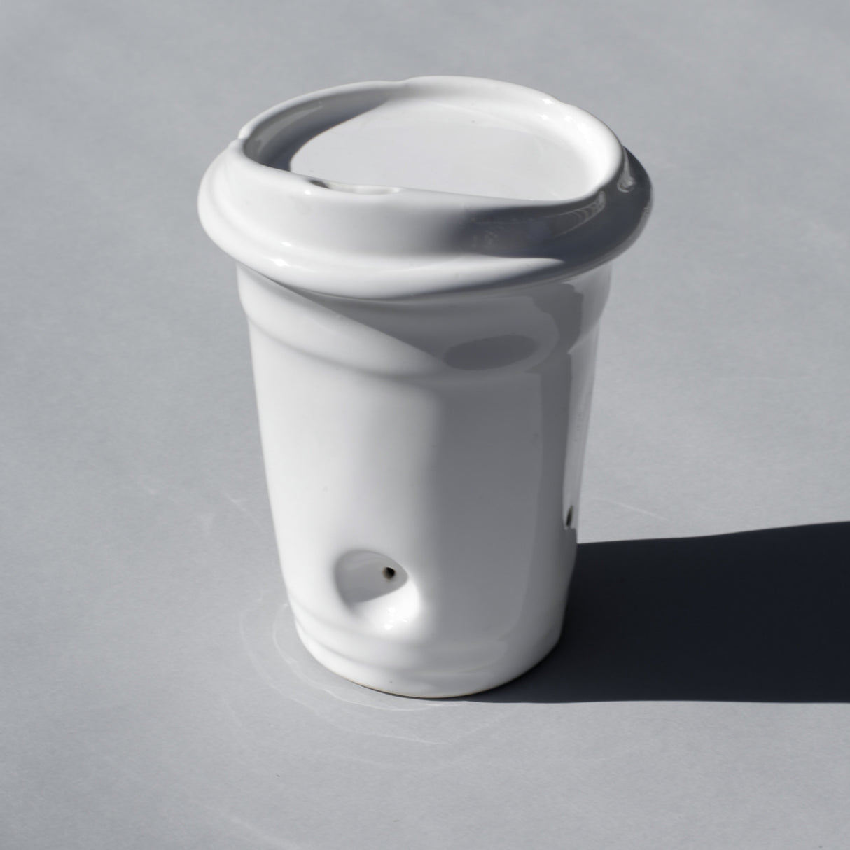 White Cup Pipe from Big Bell Ceramics at Pinch in Northampton, MA