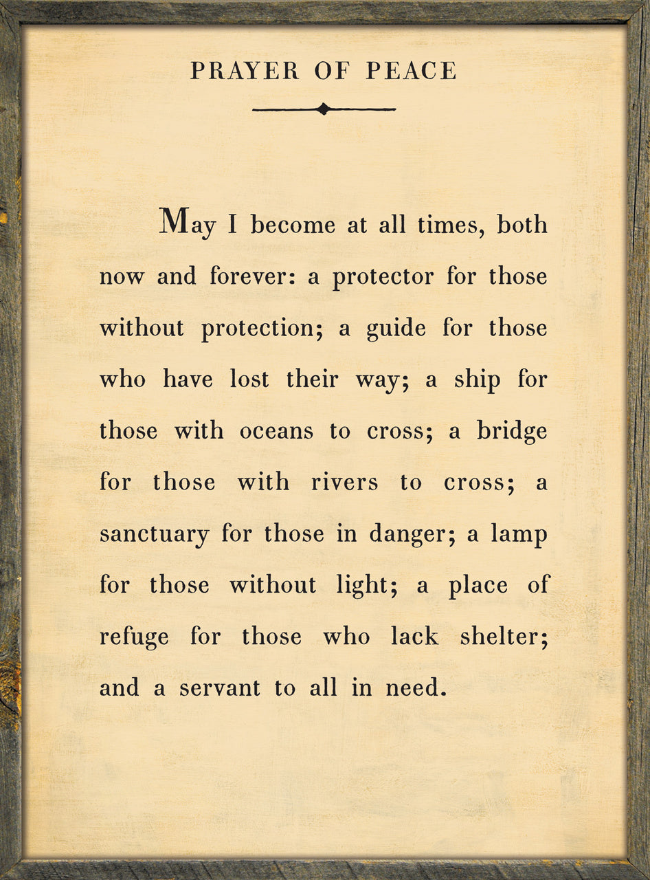 Prayer of Peace Art Print at PINCH