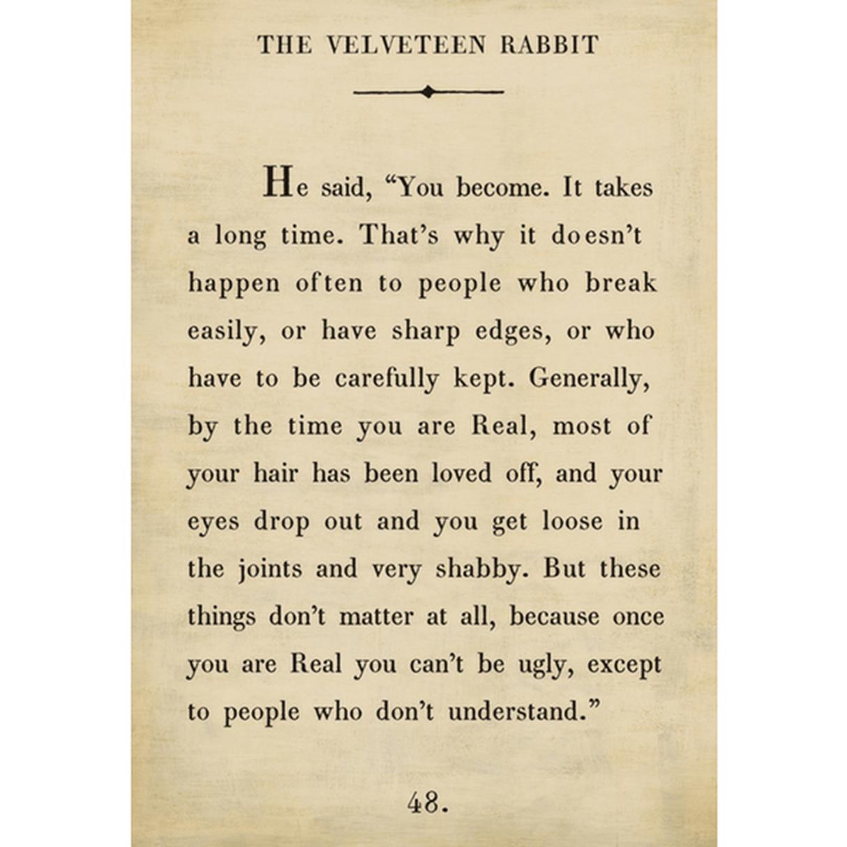 The Velveteen Rabbit Art Print (Book Collection) from Sugarboo Designs at Pinch in Northampton, MA