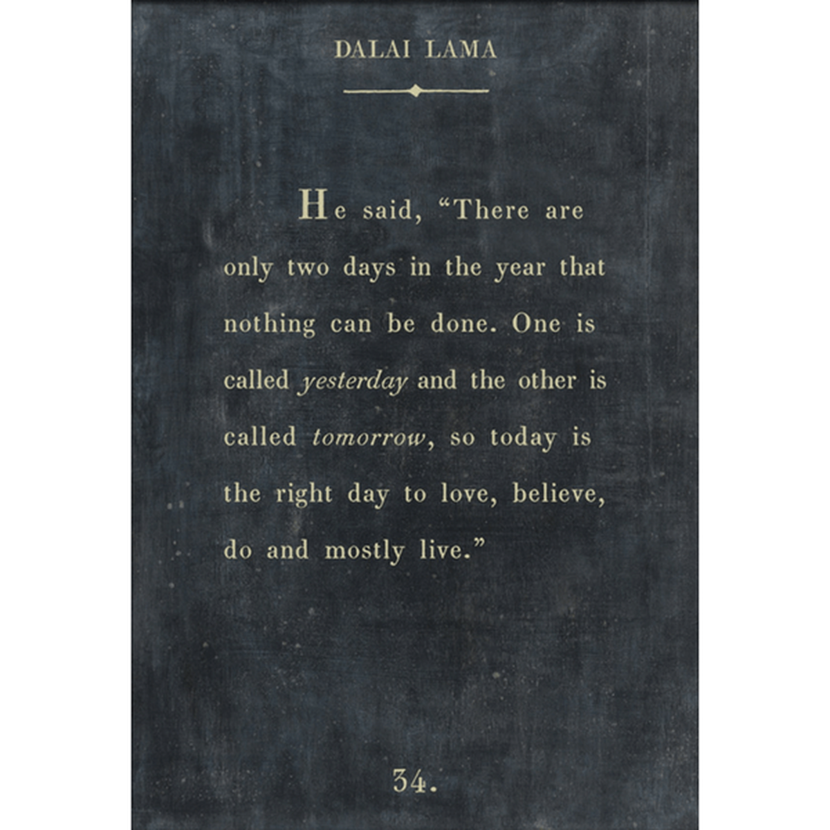 Dalai Lama Art Print (Book Collection) at PINCH