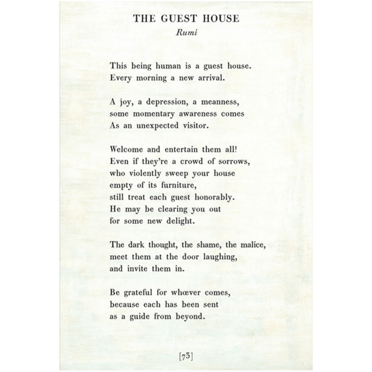The Guest House Art Print (Poetry Collection) from Sugarboo Designs at Pinch in Northampton, MA