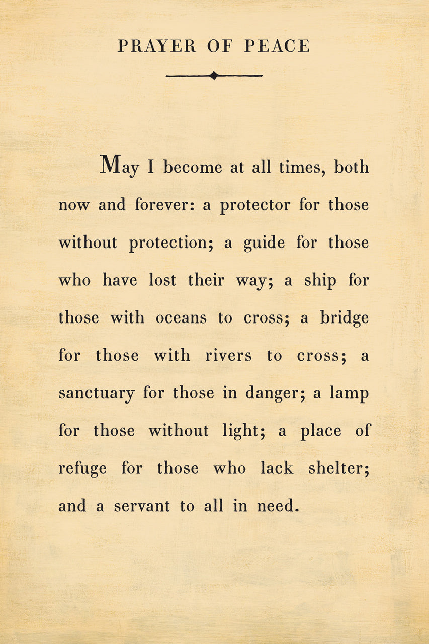 Prayer of Peace Art Print at PINCH