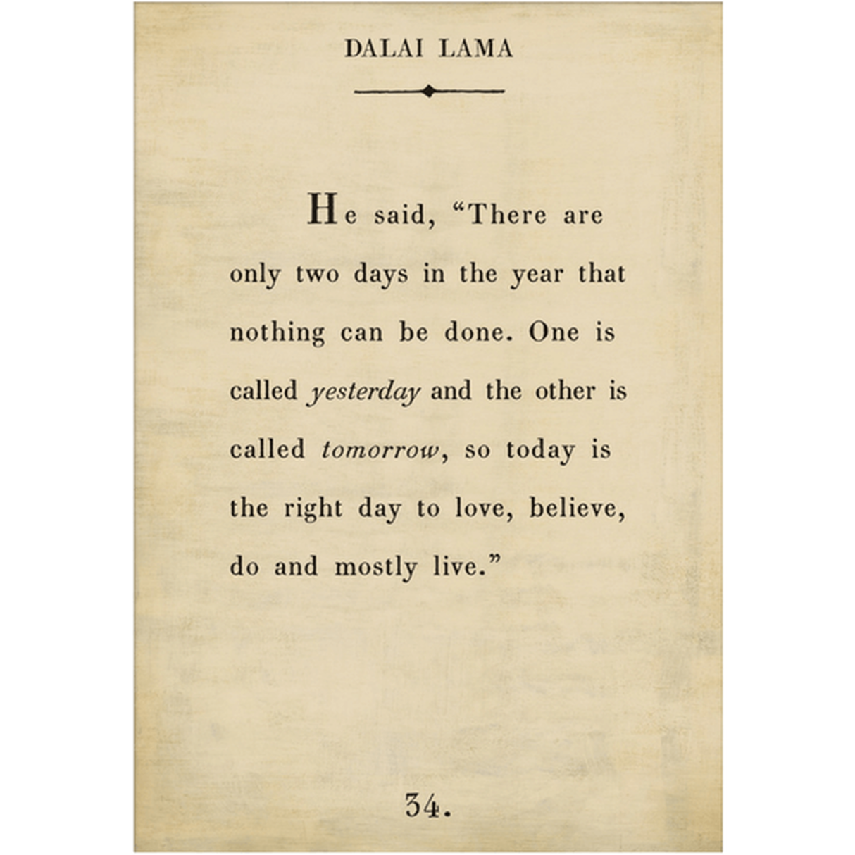 Dalai Lama Art Print (Book Collection) from Sugarboo Designs at Pinch in Northampton, MA