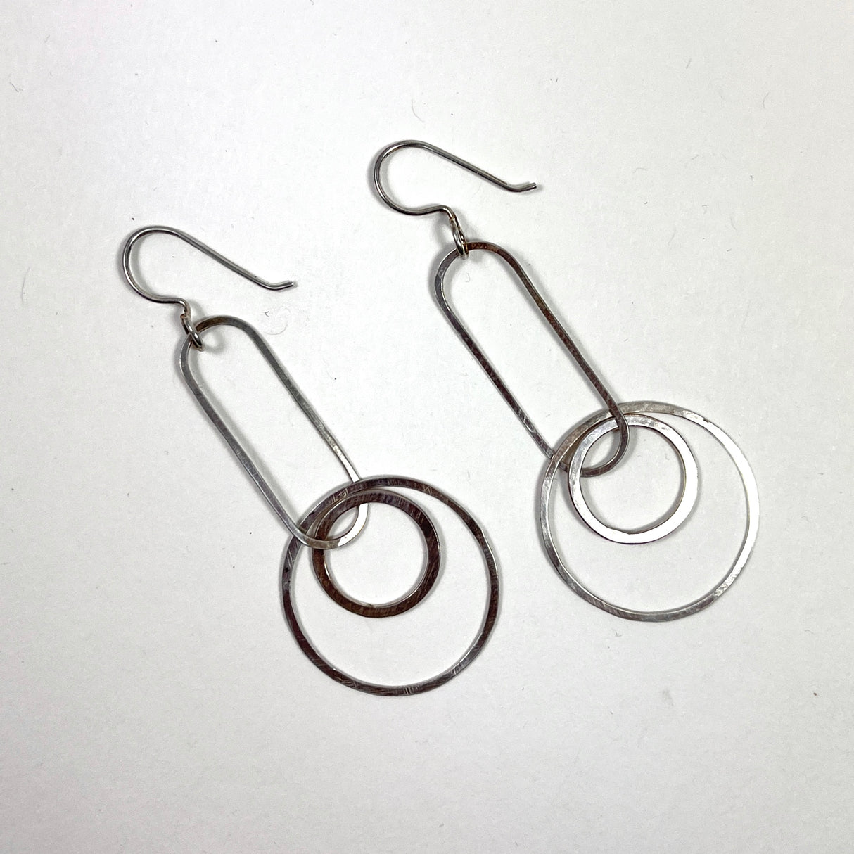 Kinetic Jena Earrings in Sterling Silver from Little Cat Metals at Pinch in Northampton, MA