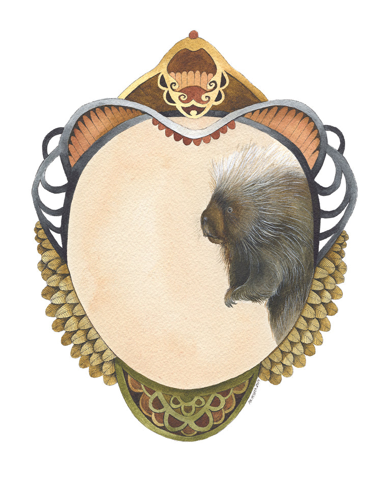 Quilted Portrait: The Porcupine 5x7 Print from Polanshek of the Hills at Pinch in Northampton, MA