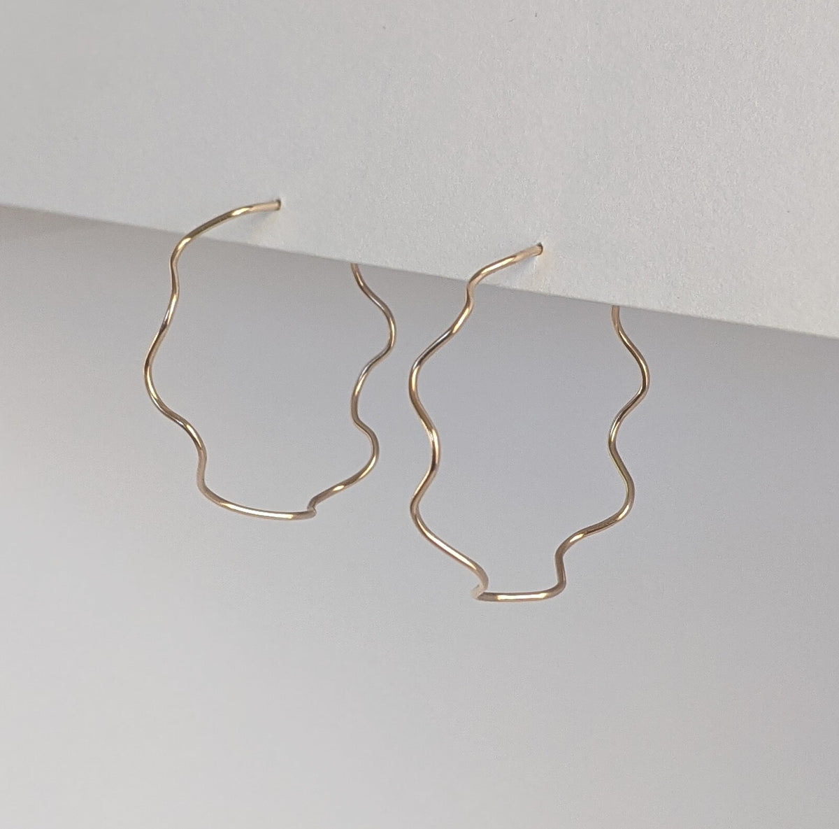 Squiggle Hoop Earrings at PINCH