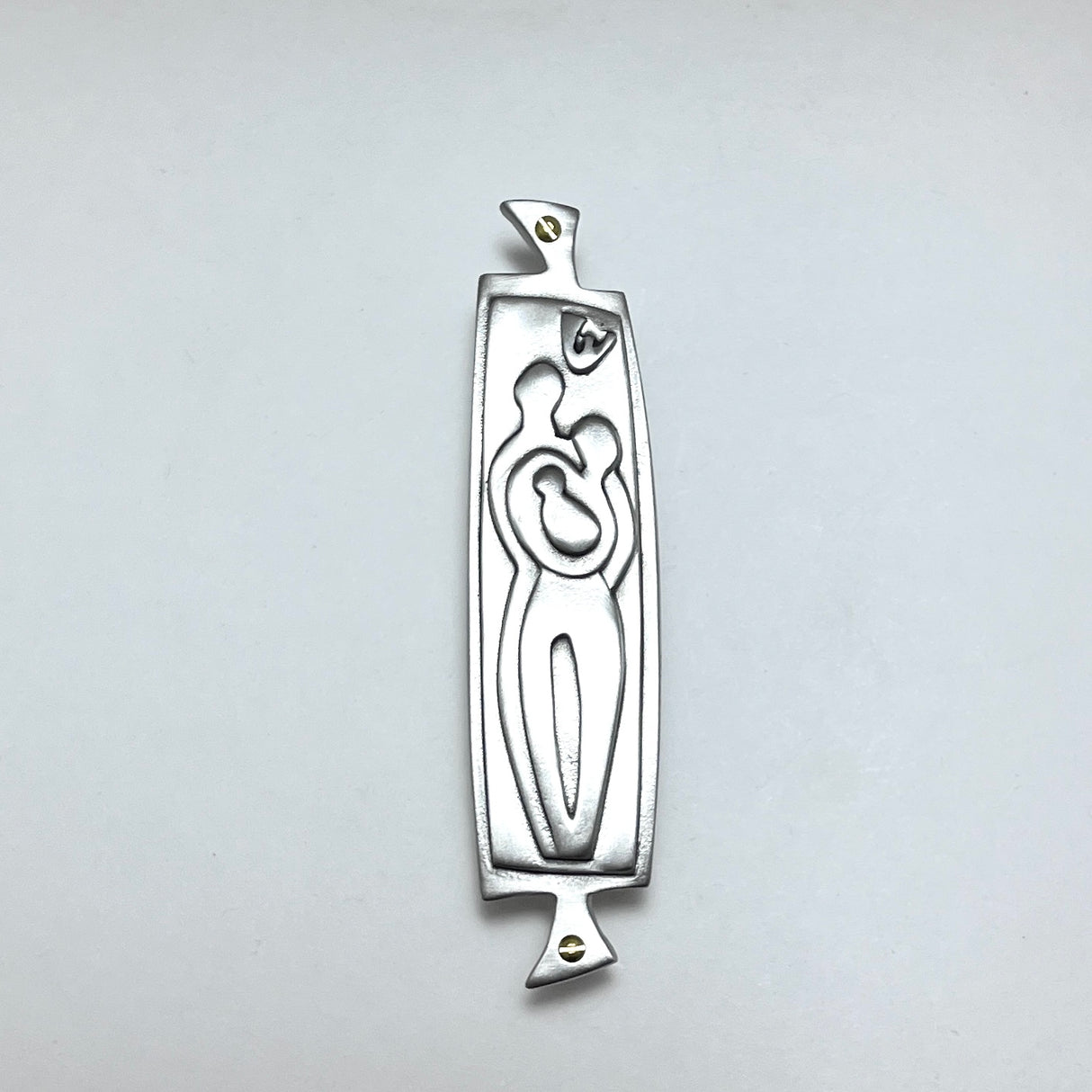 Family Mezuzah in Pewter from Emily Rosenfeld at Pinch in Northampton, MA