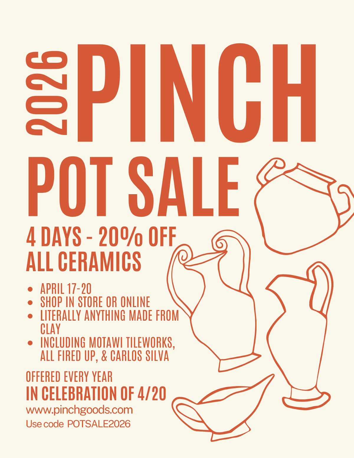 2026 Pinch Pot Sale