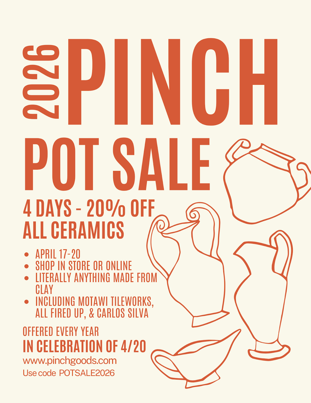 2026 Pinch Pot Sale