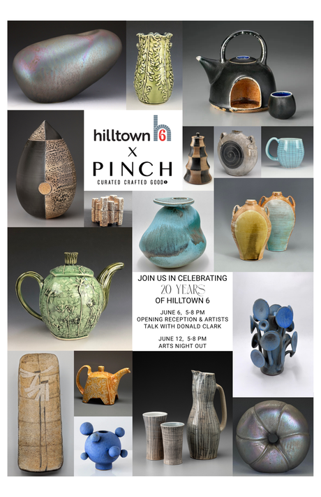 Hilltown 6 Pottery Tour Celebrates 20th Anniversary with Gallery Opening, Artist Talk, and Month-Long Exhibition at Pinch