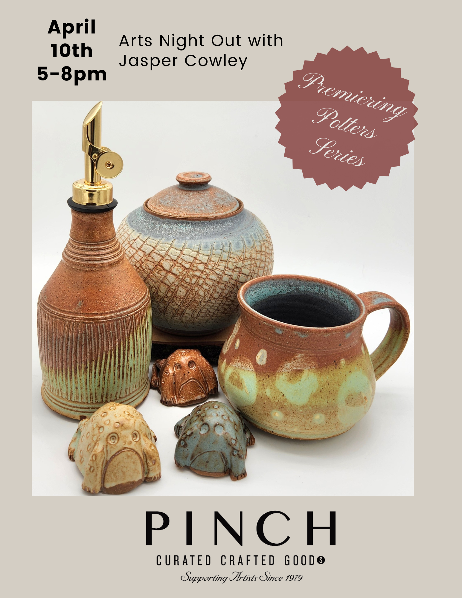 Premiering Potters Series with Jasper Cowley for Arts Night Out