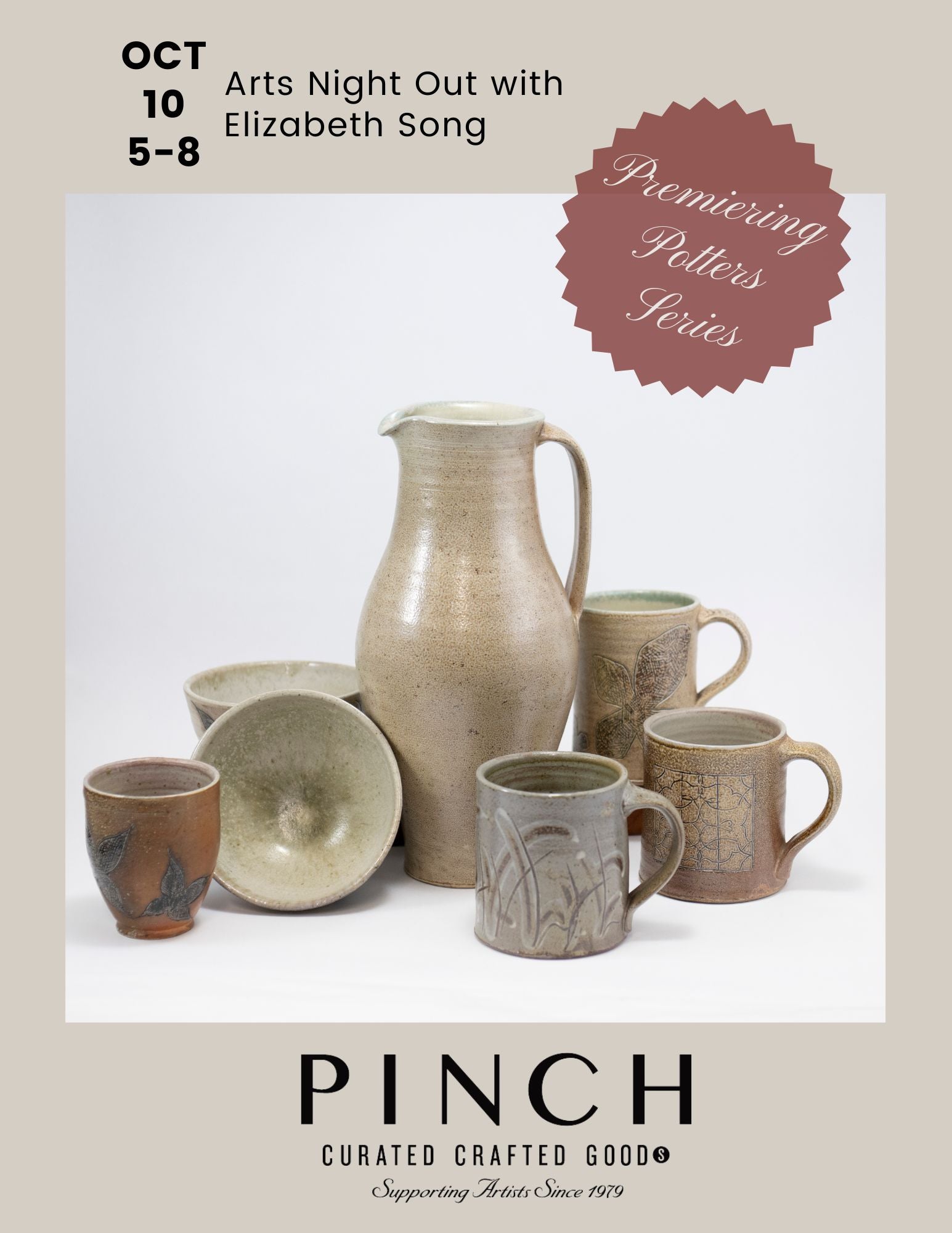 Premiering Potters Series with Elizabeth Song for Arts Night Out