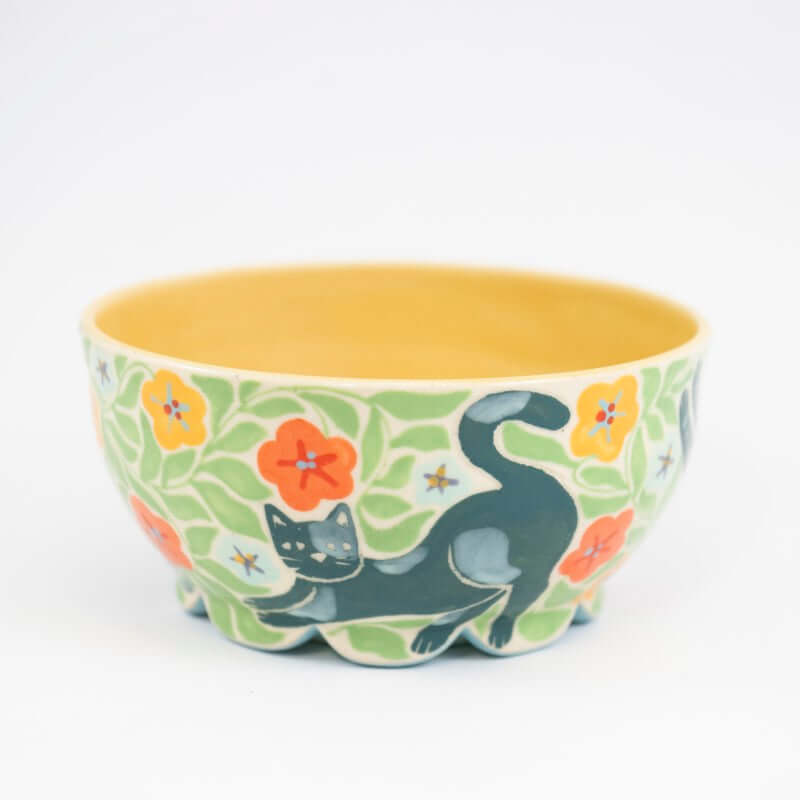 Small Bowl with Cats