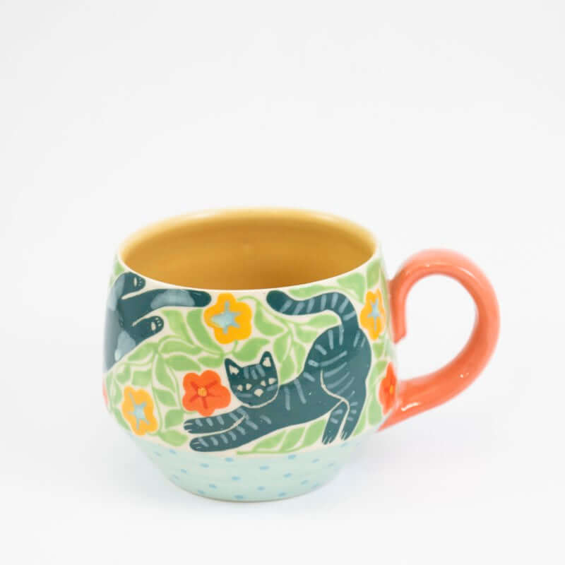 Floral Cats Mug #2